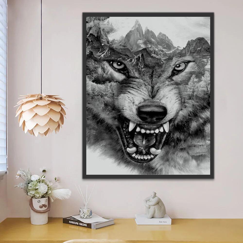 Wrede Wolf Schilderen op Nummers