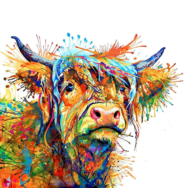 Yak en Kleurrijke Graffiti Schilderen op Nummers