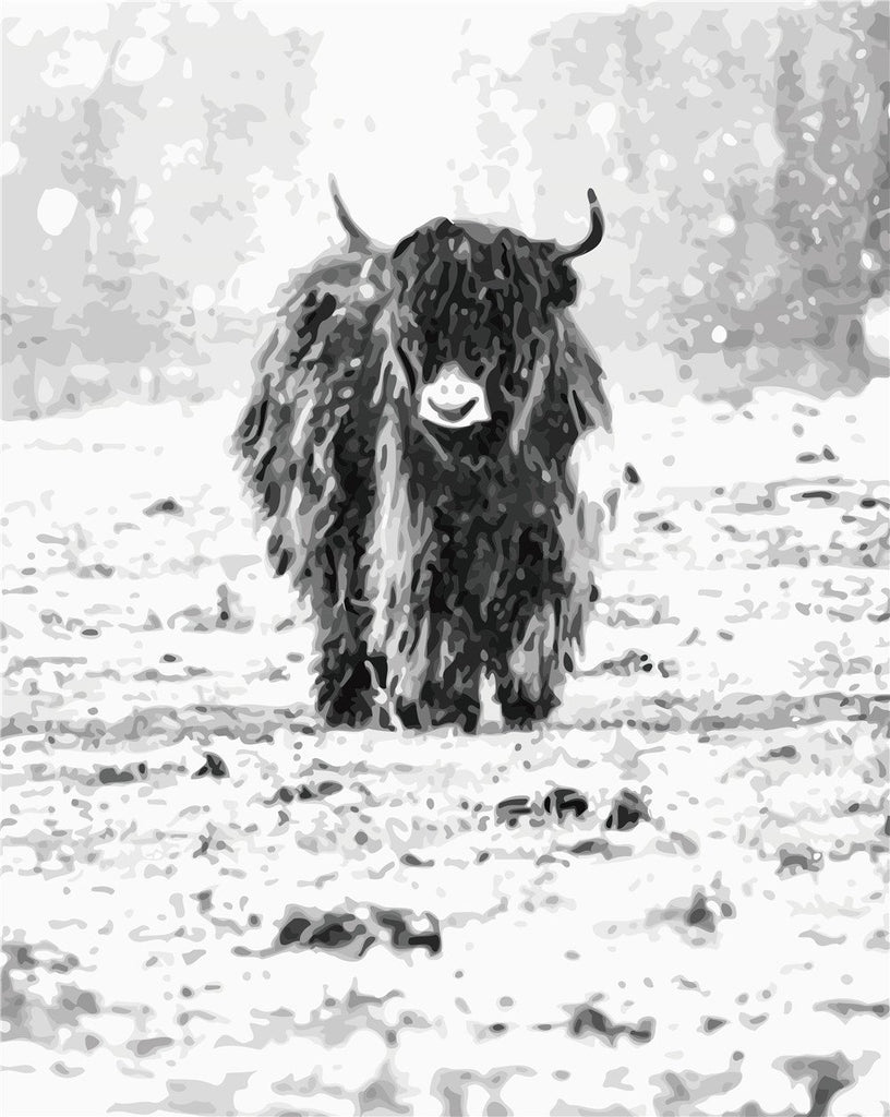 Yak in de Sneeuw Schilderen op Nummers