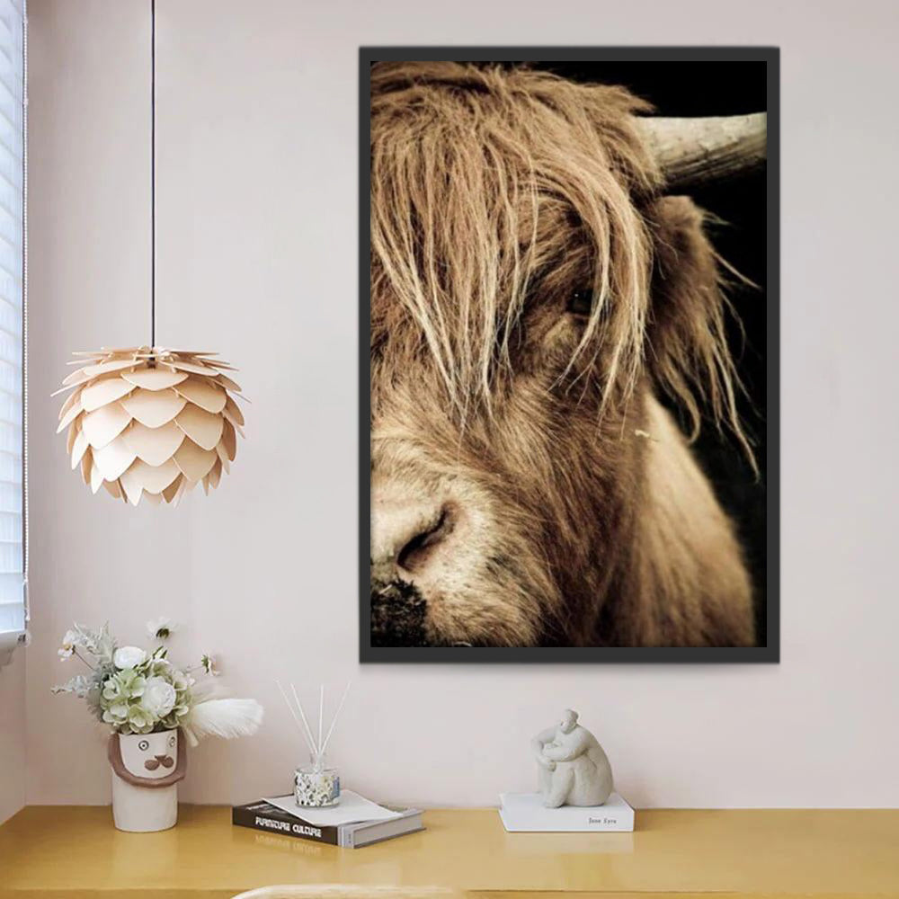Yak in het Donker Schilderen op Nummers