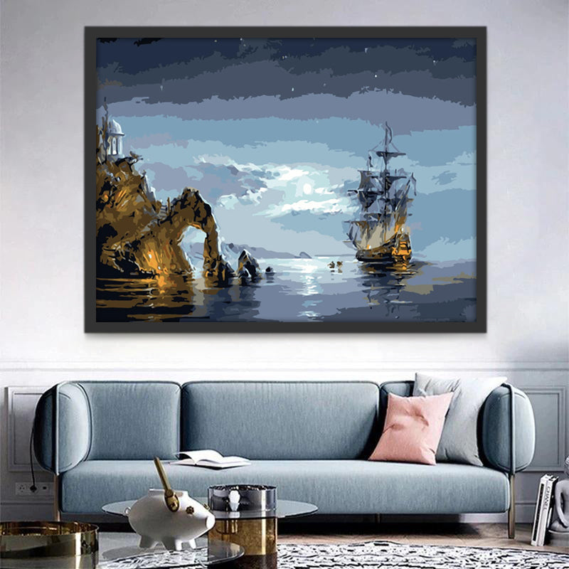 Zeilen op Zee Schilderen op Nummers