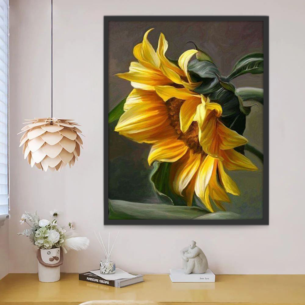 Zonnebloem met Hangende Bloemen Schilderen op Nummers