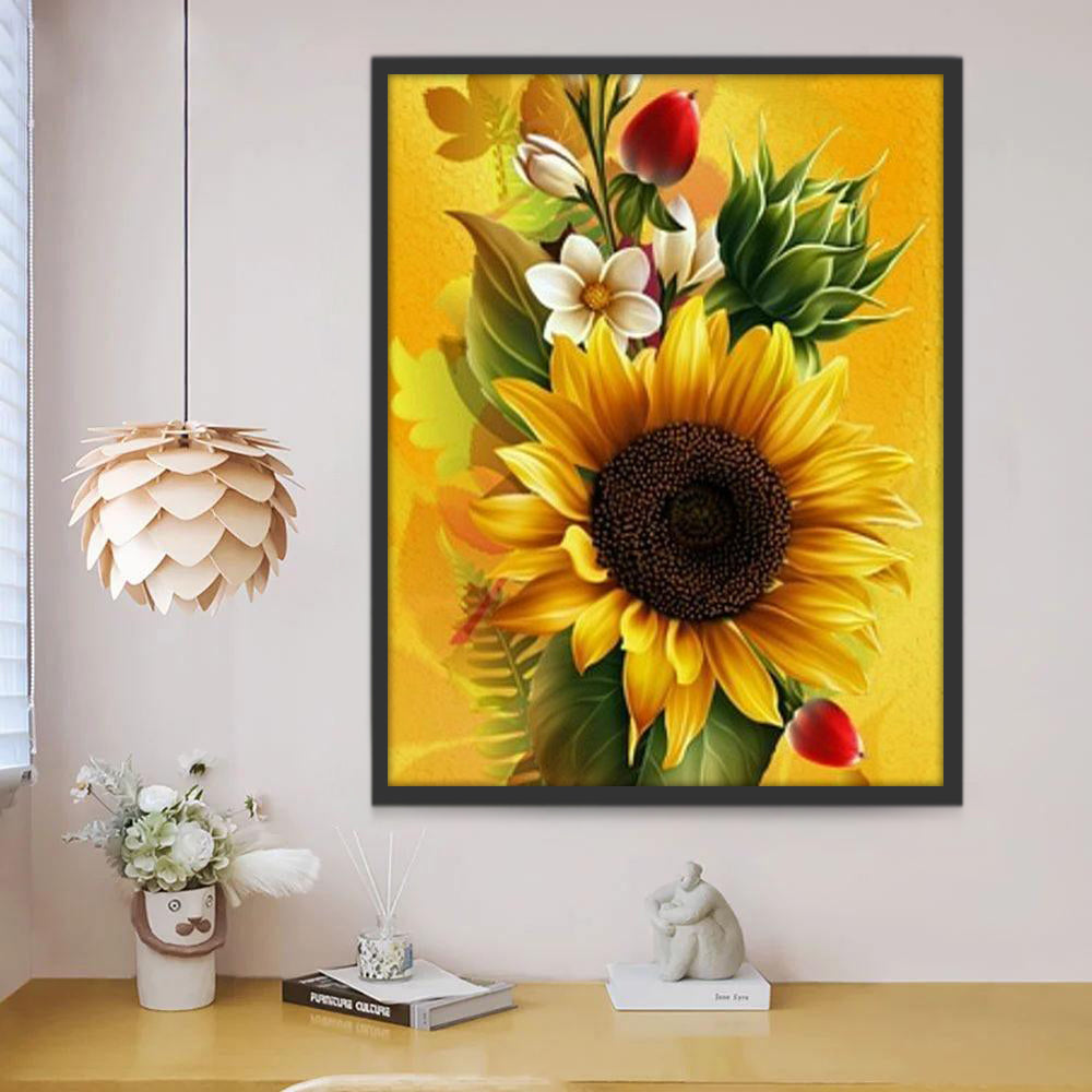 Zonnebloemen en Andere Planten Schilderen op Nummers