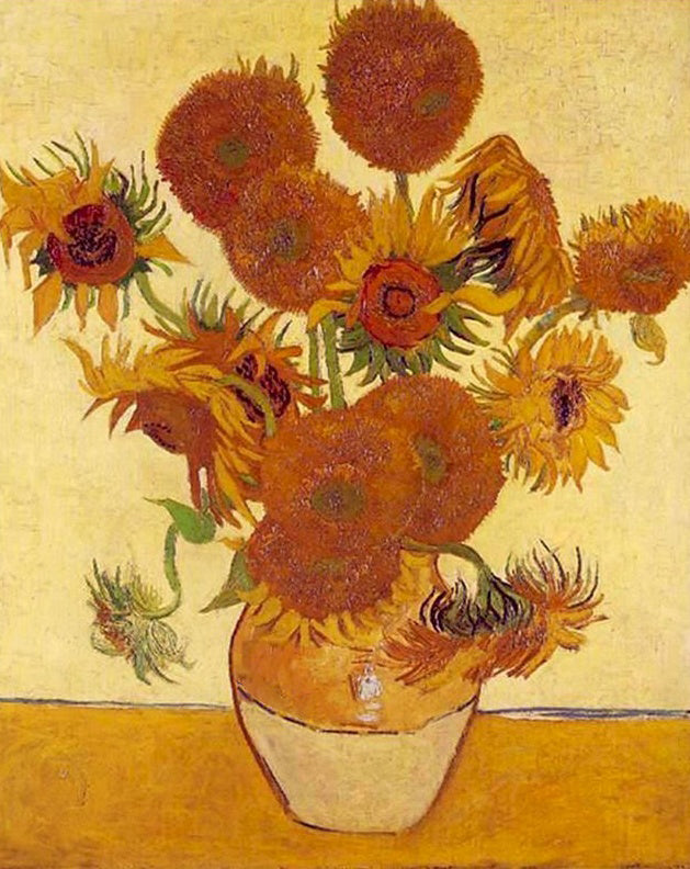 Zonnebloemen in Artistieke Weergave Schilderen op Nummers