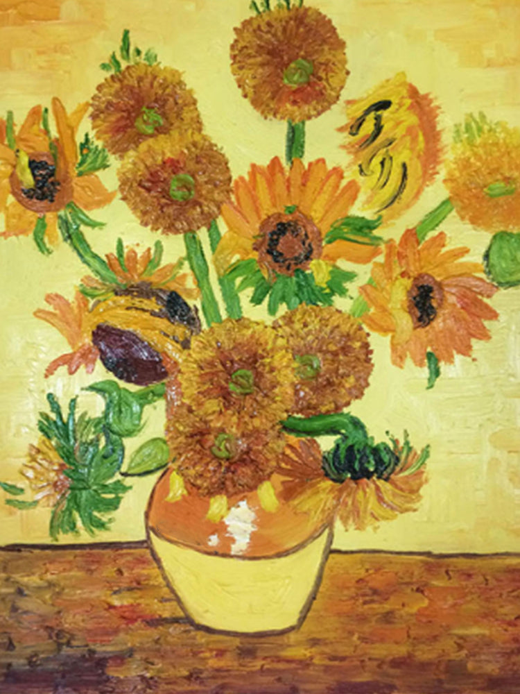 Zonnebloemen in Stijlvolle Vaas Schilderen op Nummers