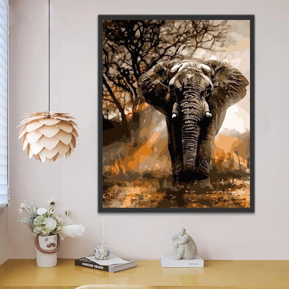 Zonneschijn en Olifant Schilderen op Nummers